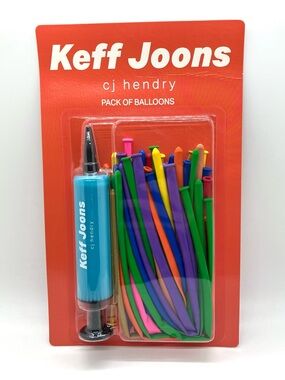 CJ Hendry Art / Merch - Keff Joons Multicolor Balloon Pack with Hand Pump